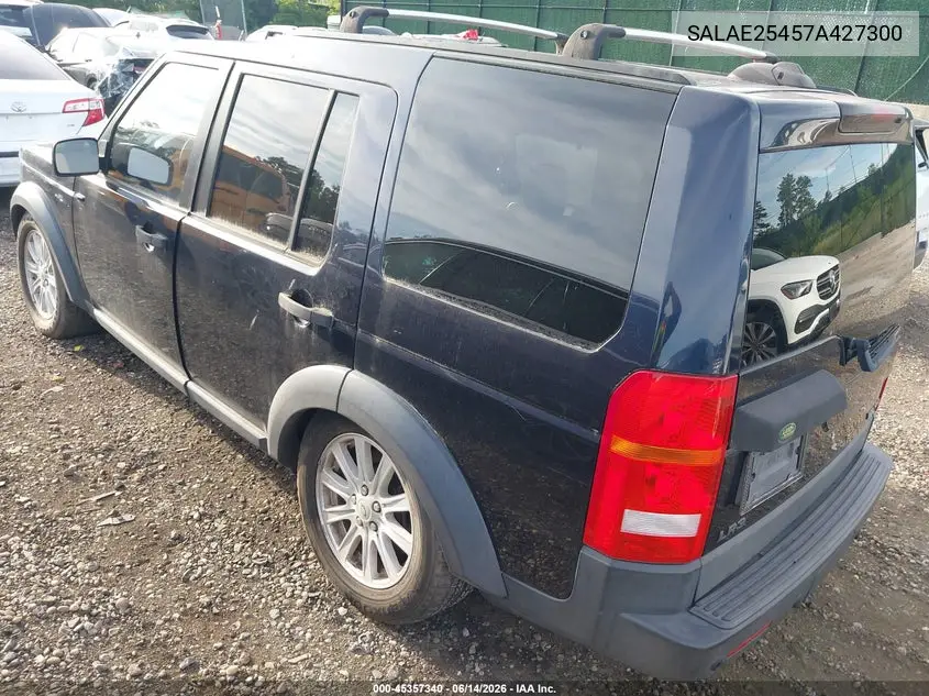 2007 Land Rover Lr3 Se VIN: SALAE25457A427300 Lot: 45357340
