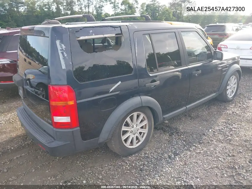 2007 Land Rover Lr3 Se VIN: SALAE25457A427300 Lot: 45357340