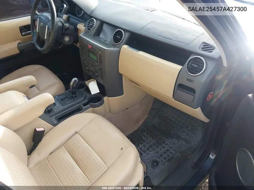 2007 Land Rover Lr3 Se VIN: SALAE25457A427300 Lot: 45357340