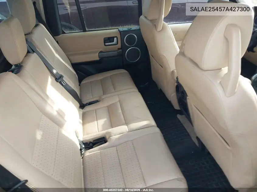 2007 Land Rover Lr3 Se VIN: SALAE25457A427300 Lot: 45357340