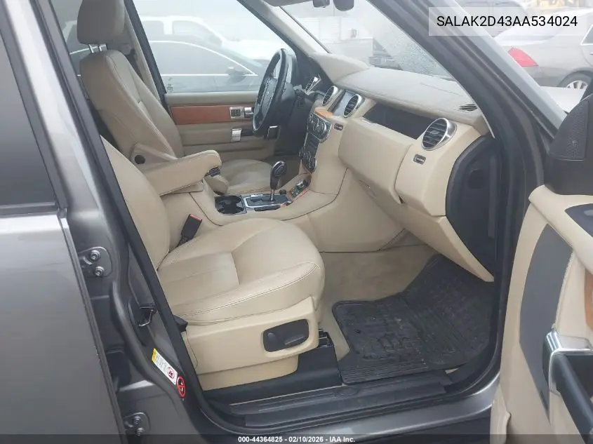 2010 Land Rover Lr4 VIN: SALAK2D43AA534024 Lot: 44364825