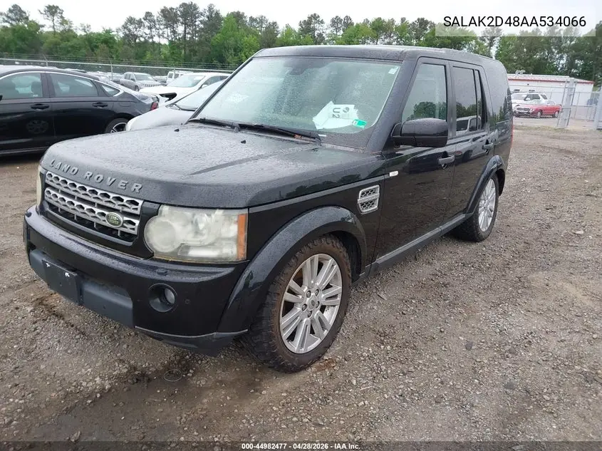 2010 Land Rover Lr4 VIN: SALAK2D48AA534066 Lot: 44982477