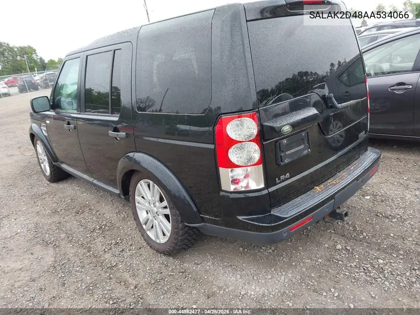 2010 Land Rover Lr4 VIN: SALAK2D48AA534066 Lot: 44982477
