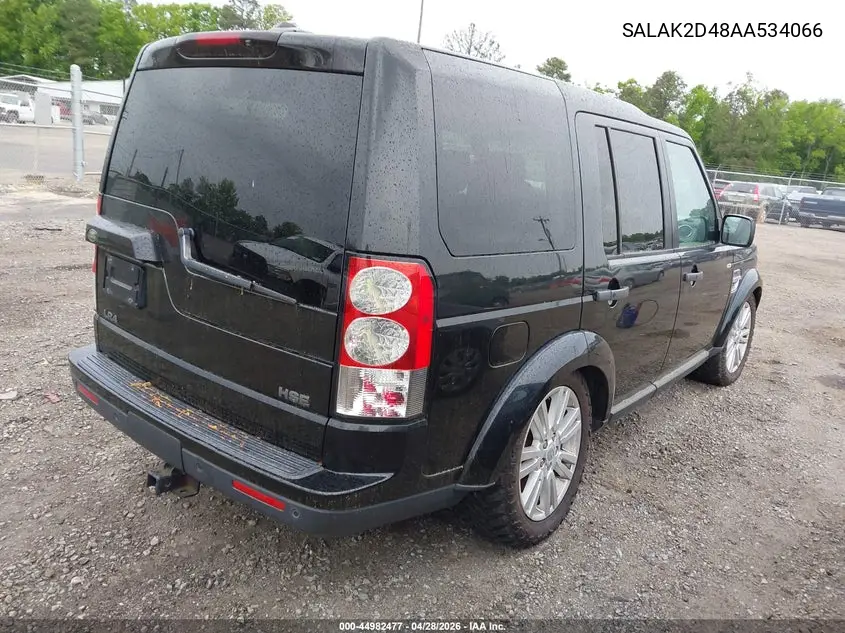 2010 Land Rover Lr4 VIN: SALAK2D48AA534066 Lot: 44982477