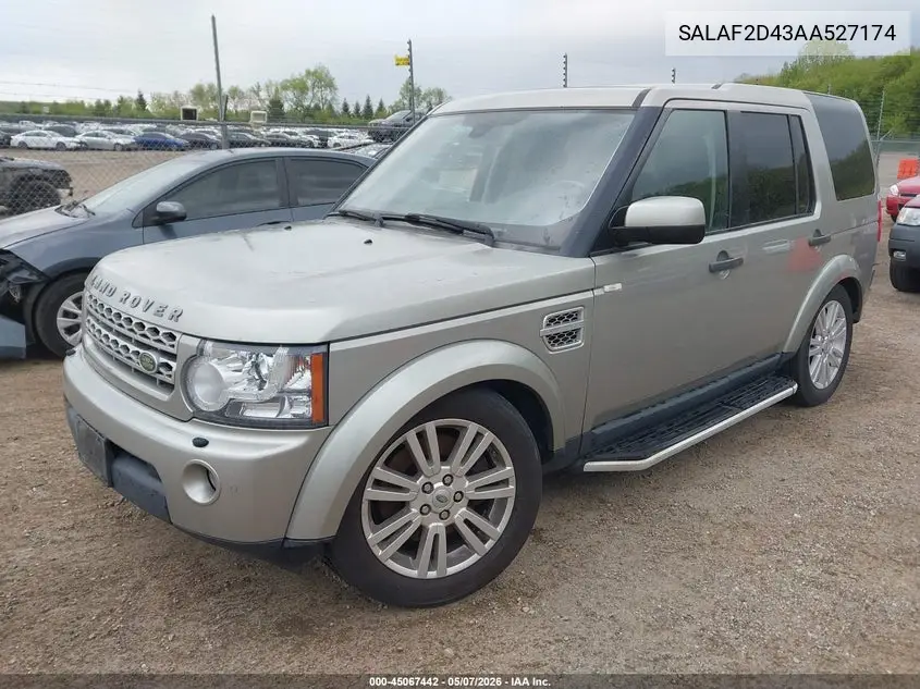 2010 Land Rover Lr4 VIN: SALAF2D43AA527174 Lot: 45067442