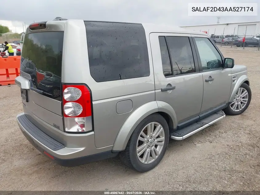 2010 Land Rover Lr4 VIN: SALAF2D43AA527174 Lot: 45067442