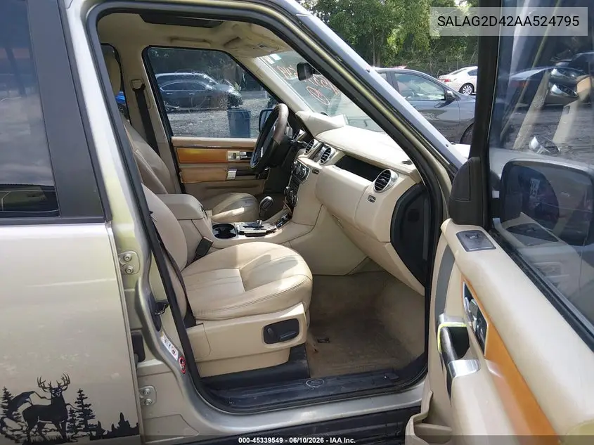 2010 Land Rover Lr4 VIN: SALAG2D42AA524795 Lot: 45339549