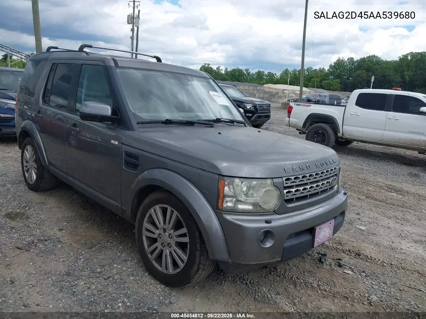 2010 Land Rover Lr4 VIN: SALAG2D45AA539680 Lot: 45454812