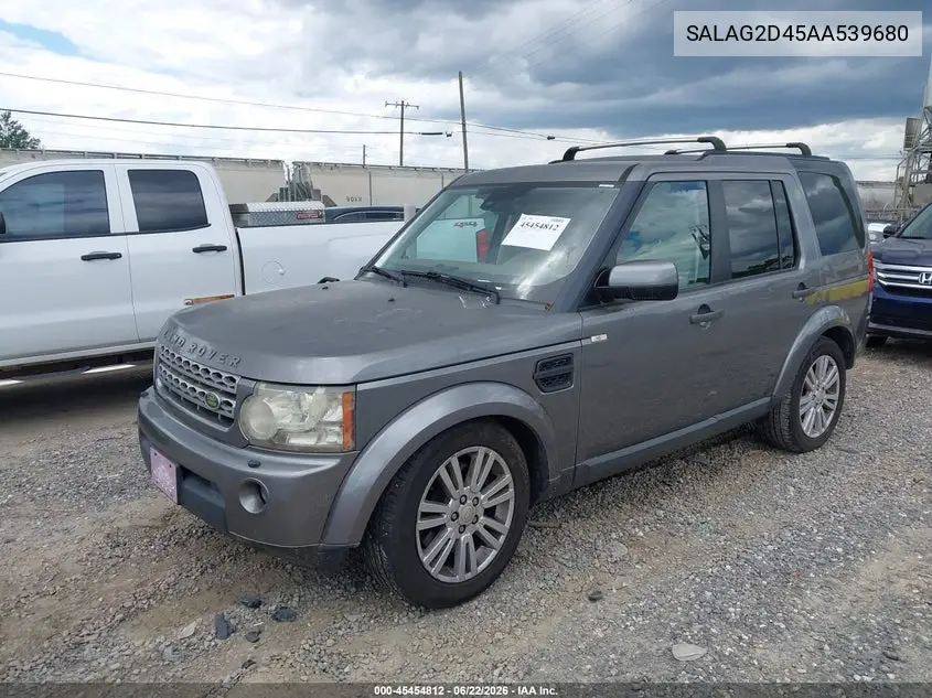 2010 Land Rover Lr4 VIN: SALAG2D45AA539680 Lot: 45454812