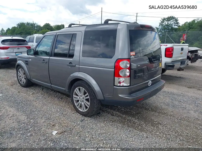2010 Land Rover Lr4 VIN: SALAG2D45AA539680 Lot: 45454812