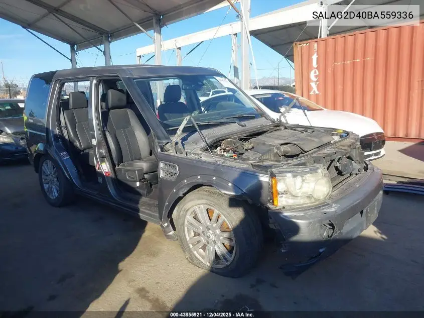 2011 Land Rover Lr4 VIN: SALAG2D40BA559336 Lot: 43855921
