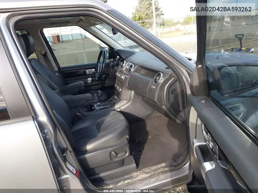 2011 Land Rover Lr4 VIN: SALAG2D42BA593262 Lot: 44818994