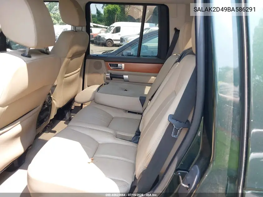 2011 Land Rover Lr4 VIN: SALAK2D49BA586291 Lot: 45623664