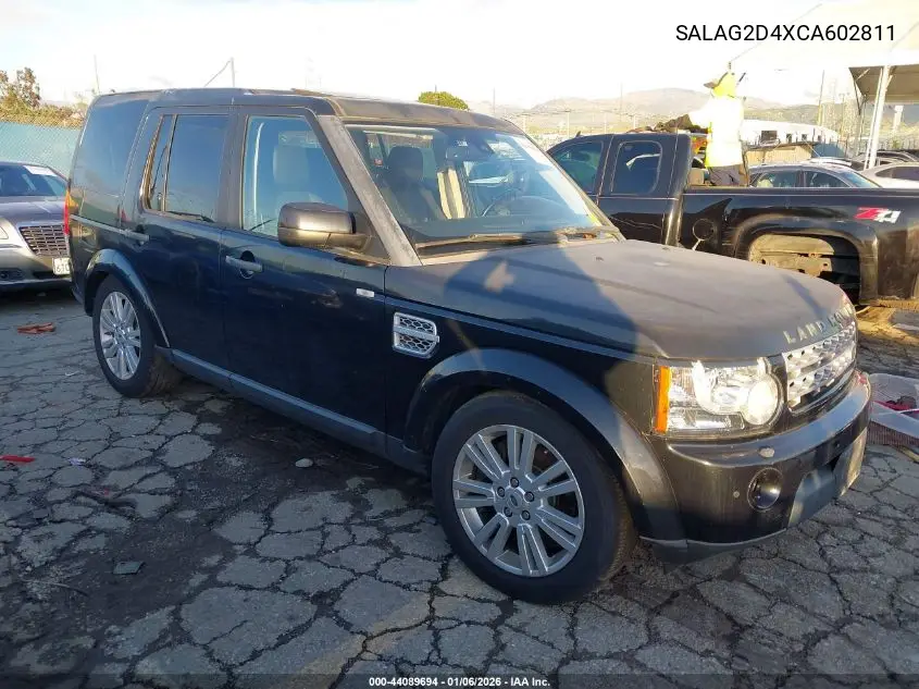 2012 Land Rover Lr4 VIN: SALAG2D4XCA602811 Lot: 44089694