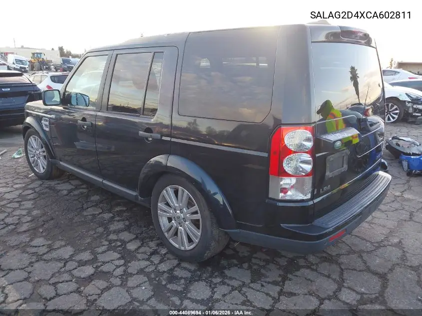 2012 Land Rover Lr4 VIN: SALAG2D4XCA602811 Lot: 44089694