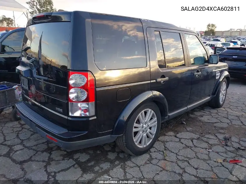 2012 Land Rover Lr4 VIN: SALAG2D4XCA602811 Lot: 44089694