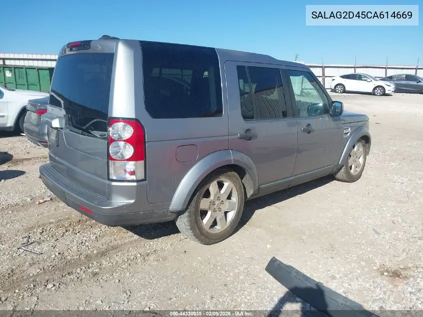 2012 Land Rover Lr4 VIN: SALAG2D45CA614669 Lot: 44330935