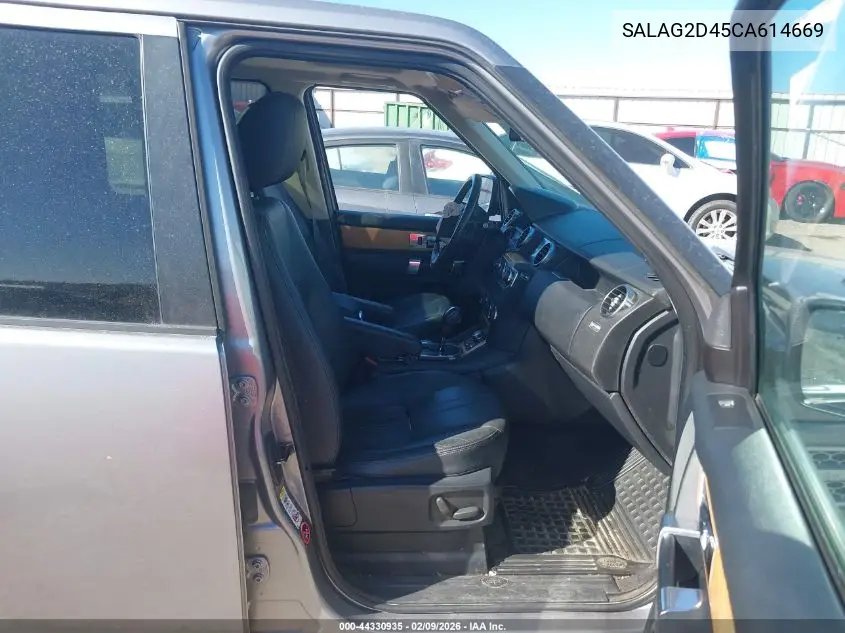 2012 Land Rover Lr4 VIN: SALAG2D45CA614669 Lot: 44330935