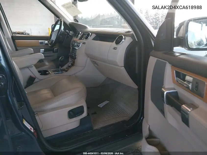 2012 Land Rover Lr4 VIN: SALAK2D4XCA618988 Lot: 44341011