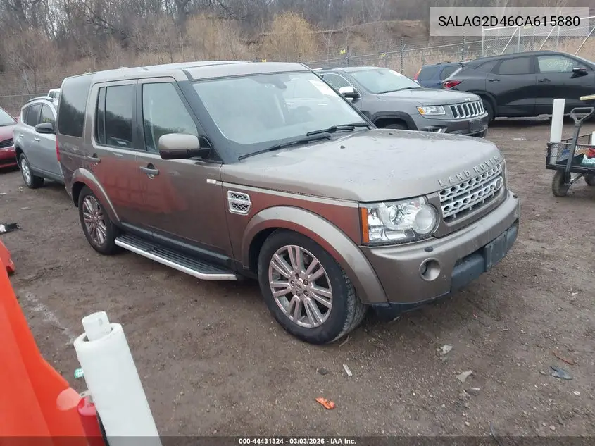 2012 Land Rover Lr4 VIN: SALAG2D46CA615880 Lot: 44431324