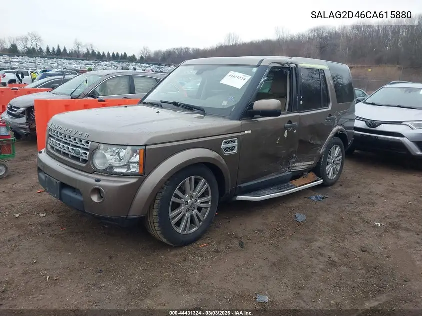 2012 Land Rover Lr4 VIN: SALAG2D46CA615880 Lot: 44431324