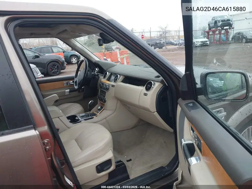 2012 Land Rover Lr4 VIN: SALAG2D46CA615880 Lot: 44431324