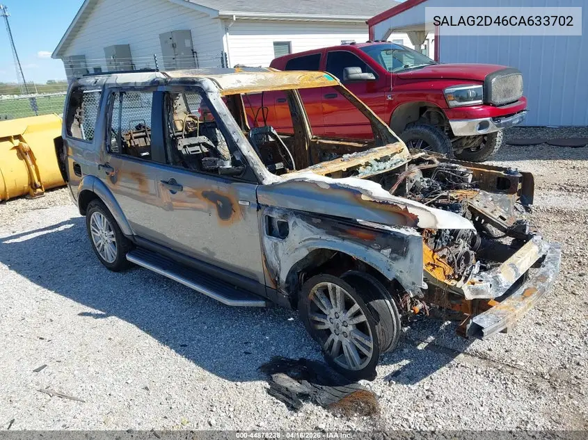 2012 Land Rover Lr4 VIN: SALAG2D46CA633702 Lot: 44878238