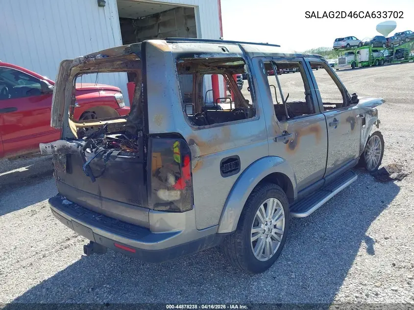 2012 Land Rover Lr4 VIN: SALAG2D46CA633702 Lot: 44878238