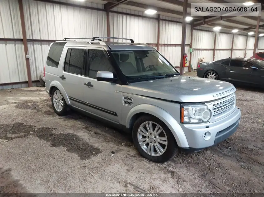 2012 Land Rover Lr4 VIN: SALAG2D40CA608164 Lot: 44961670