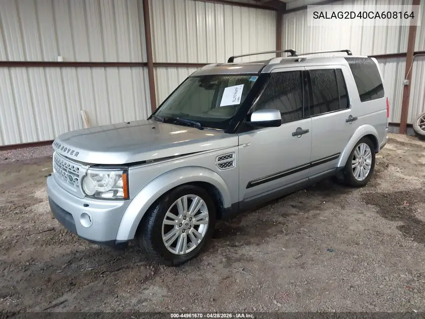 2012 Land Rover Lr4 VIN: SALAG2D40CA608164 Lot: 44961670