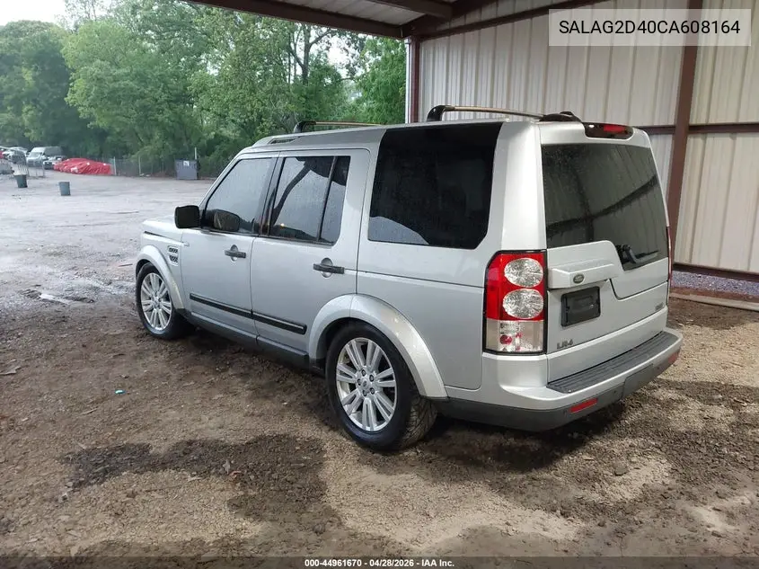 2012 Land Rover Lr4 VIN: SALAG2D40CA608164 Lot: 44961670