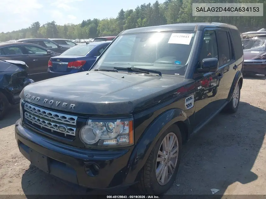 2012 Land Rover Lr4 VIN: SALAG2D44CA634153 Lot: 45129843