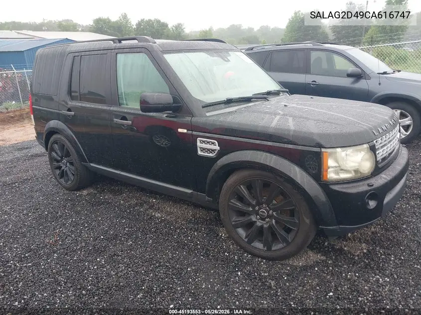 2012 Land Rover Lr4 VIN: SALAG2D49CA616747 Lot: 45193553