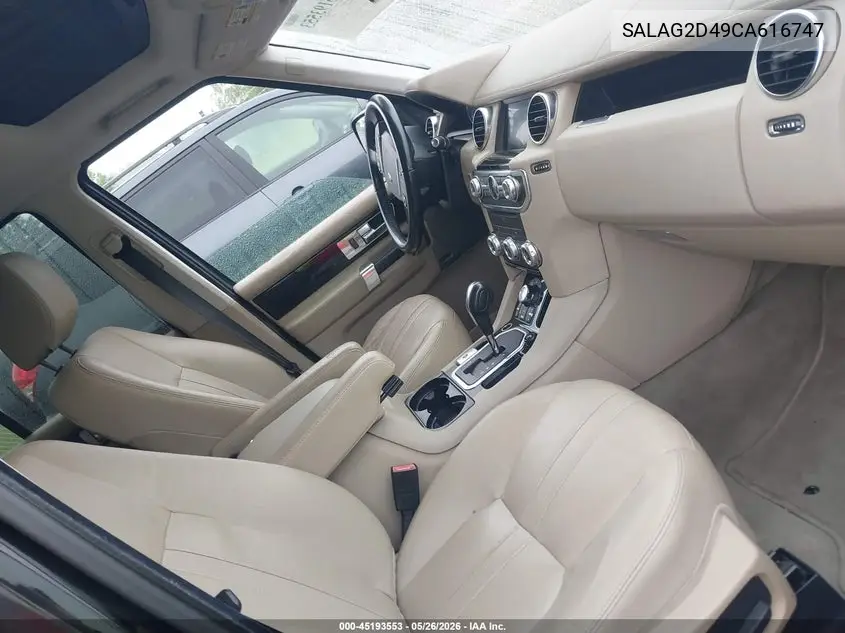 2012 Land Rover Lr4 VIN: SALAG2D49CA616747 Lot: 45193553