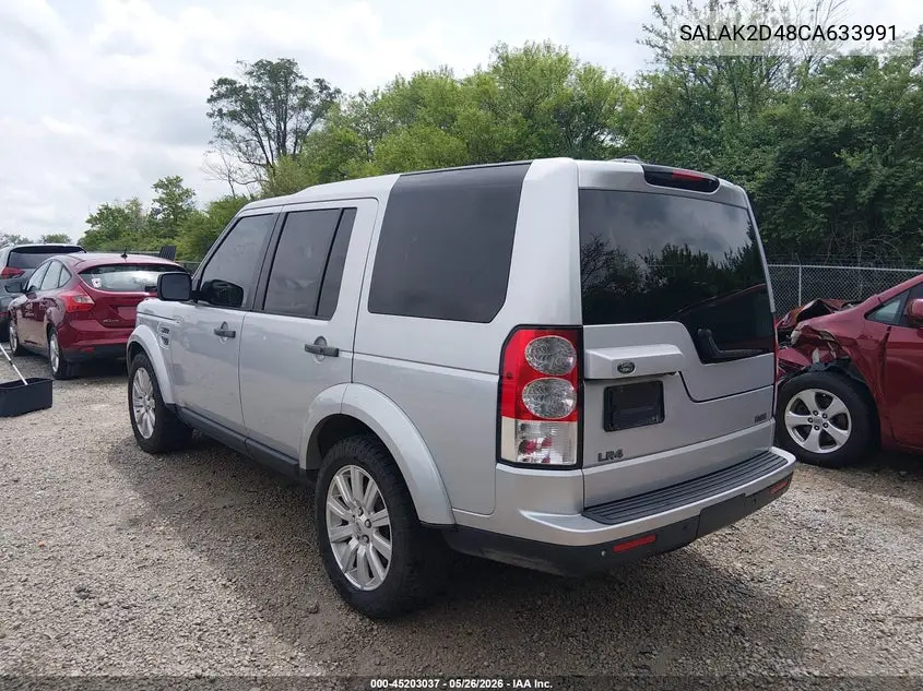 2012 Land Rover Lr4 VIN: SALAK2D48CA633991 Lot: 45203037