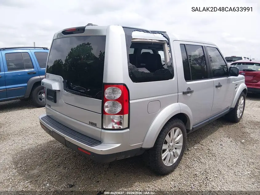 2012 Land Rover Lr4 VIN: SALAK2D48CA633991 Lot: 45203037