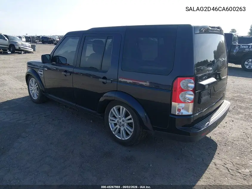 2012 Land Rover Lr4 VIN: SALAG2D46CA600263 Lot: 45267988