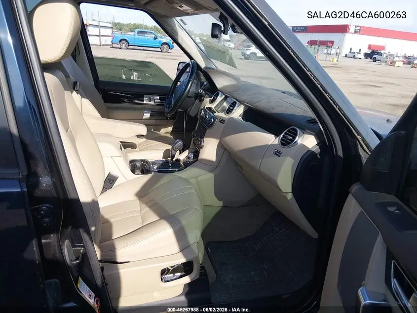 2012 Land Rover Lr4 VIN: SALAG2D46CA600263 Lot: 45267988