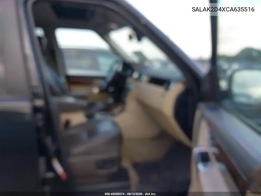 2012 Land Rover Lr4 VIN: SALAK2D4XCA635516 Lot: 45359374