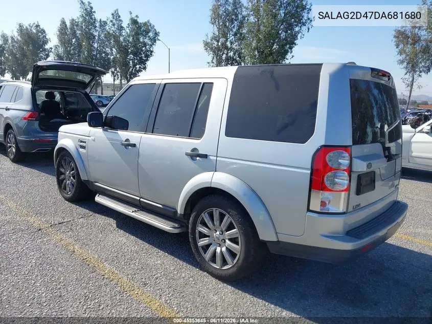 2013 Land Rover Lr4 VIN: SALAG2D47DA681680 Lot: 45353645