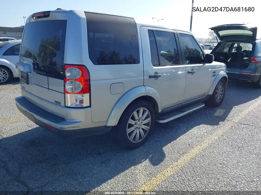 2013 Land Rover Lr4 VIN: SALAG2D47DA681680 Lot: 45353645