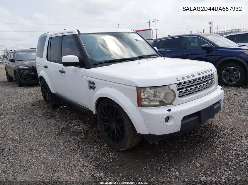 2013 Land Rover Lr4 VIN: SALAG2D44DA667932 Lot: 45389512