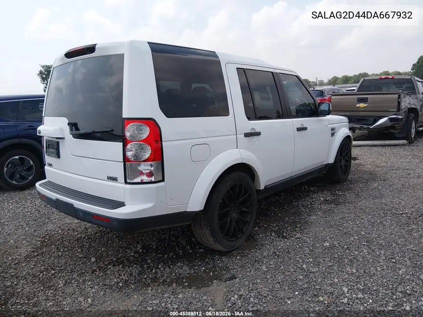 2013 Land Rover Lr4 VIN: SALAG2D44DA667932 Lot: 45389512