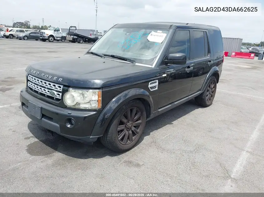 2013 Land Rover Lr4 VIN: SALAG2D43DA662625 Lot: 45491602
