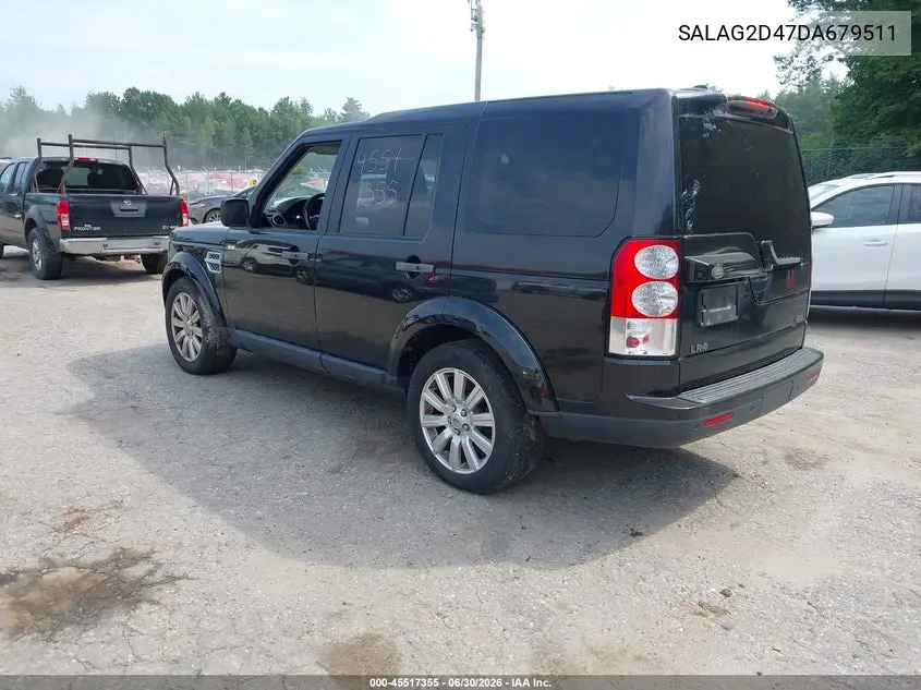 2013 Land Rover Lr4 VIN: SALAG2D47DA679511 Lot: 45517355
