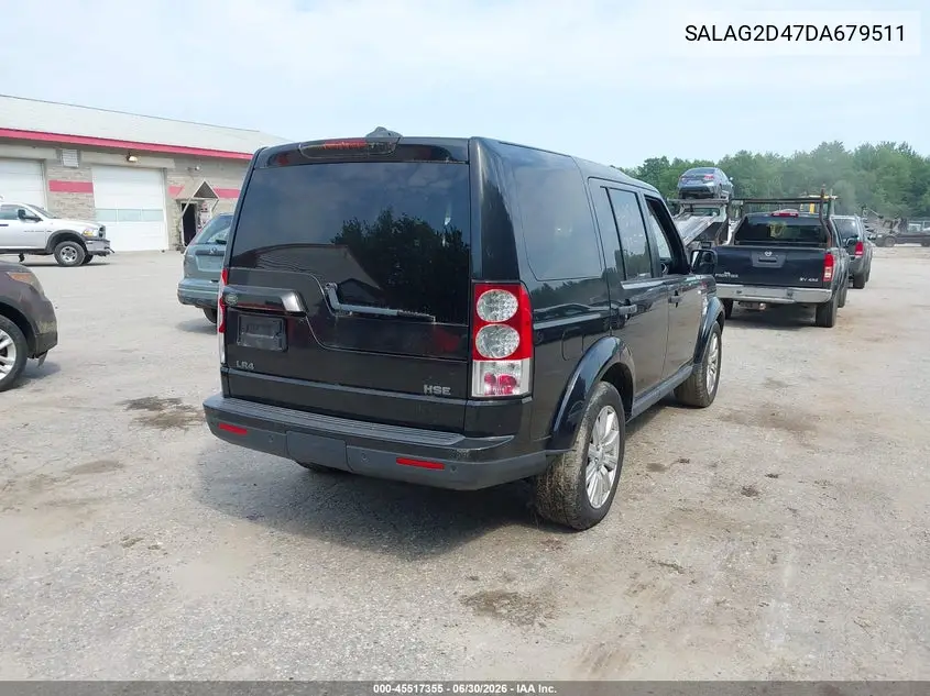 2013 Land Rover Lr4 VIN: SALAG2D47DA679511 Lot: 45517355