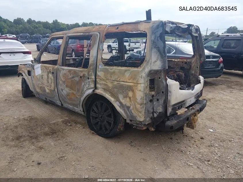 2013 Land Rover Lr4 VIN: SALAG2D40DA683545 Lot: 45543622