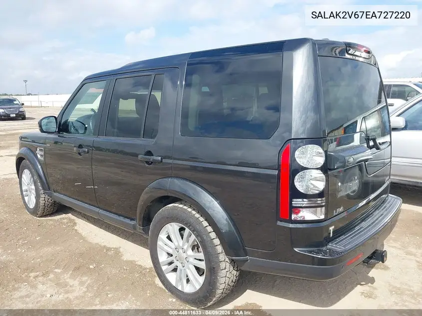 2014 Land Rover Lr4 VIN: SALAK2V67EA727220 Lot: 44811633