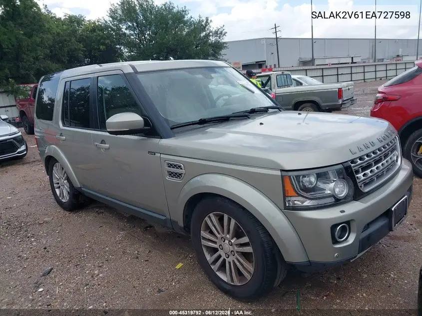 2014 Land Rover Lr4 VIN: SALAK2V61EA727598 Lot: 45319792