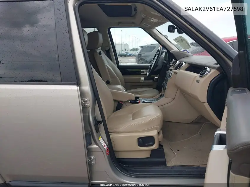 2014 Land Rover Lr4 VIN: SALAK2V61EA727598 Lot: 45319792